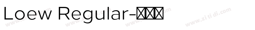 Loew Regular字体转换